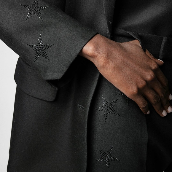 NWT Zadig & Voltaire Viva Strass Star Blazer 36 - Picture 5 of 12